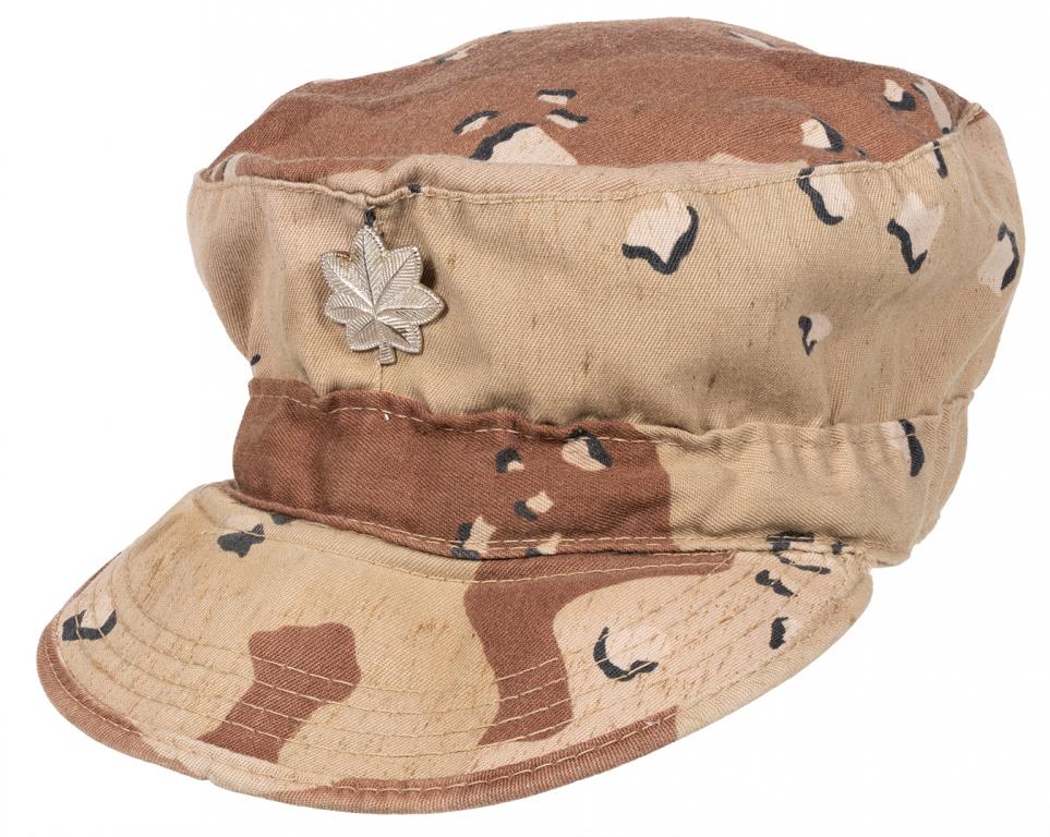 Image of cap worn by Christopher Werle in Kuwait (VMHC 2019:29)