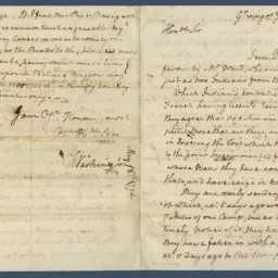 Letter from George Washington to Governor Robert Dinwiddie (Front)