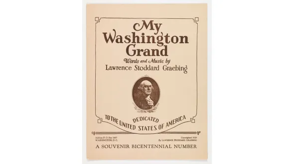 Sheet music for "My Washington Grand"