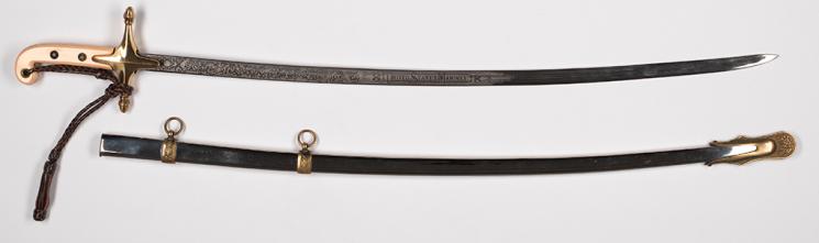 Mameluke Sword of Lt. Col. Alexander A. Elder, U.S. Marine Corps, late 20th century All Marine officers carry this sword in recognition of the Corps’ first battle on foreign soil, Marines led by Lt. Presley O’Bannon of Fauquier County fought North African pirates in 1805 on the "shores of Tripoli."
