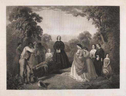 The Burial of Latané, A. G. Campbell, c. 1868, engraving (VHS accession number: 2010.1.62) The Burial of Latané, A. G. Campbell, c. 1868