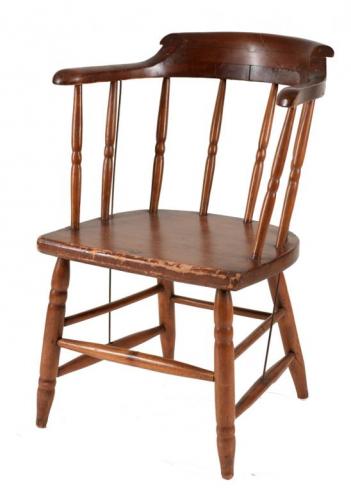 Chair, c. 1850—61 (Gift of Norma M. McCarthy; VHS accession number: 1998.84.1) Wooden, Brown Chair, c. 1850—61