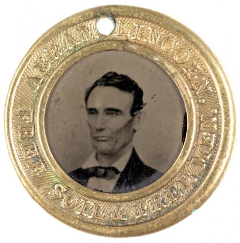 A ferrotype of Abraham Lincoln    